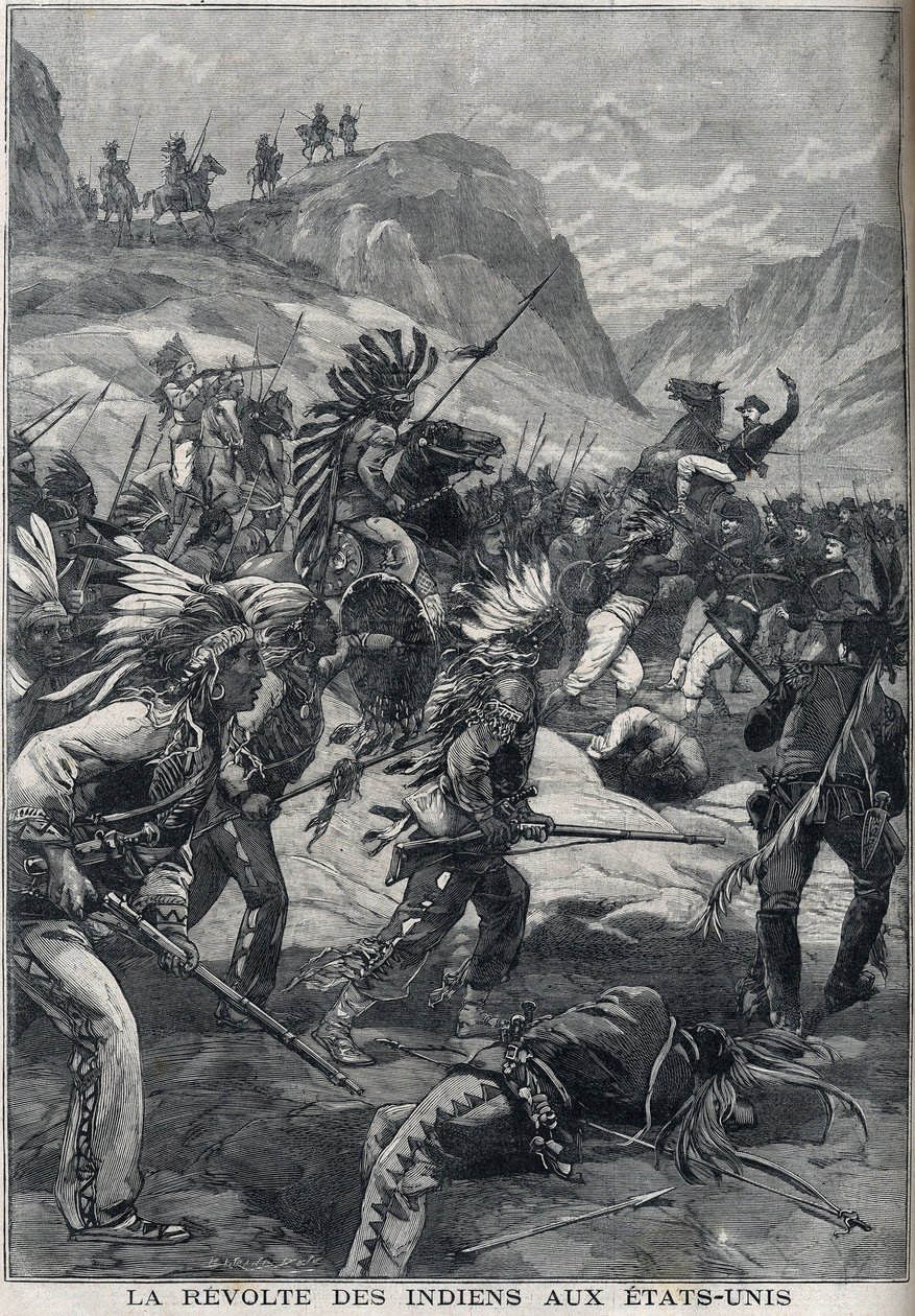 La révolte des Indiens Peaux-Rouges du nord du Minnesota aux États-Unis en 1898 - Unknown artist