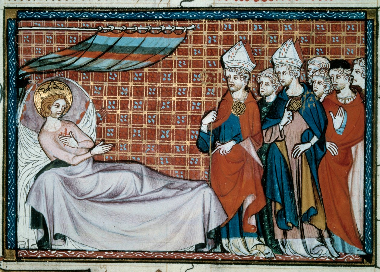 Le roi malade de France Saint Louis (Louis IX) (1214-1270) s