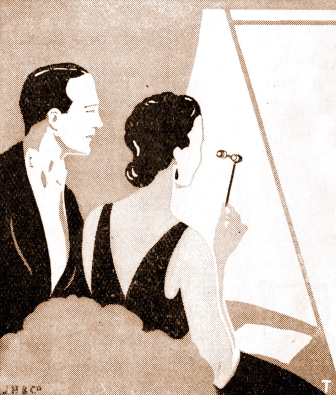 Public de théâtre - couple élégant lors d
