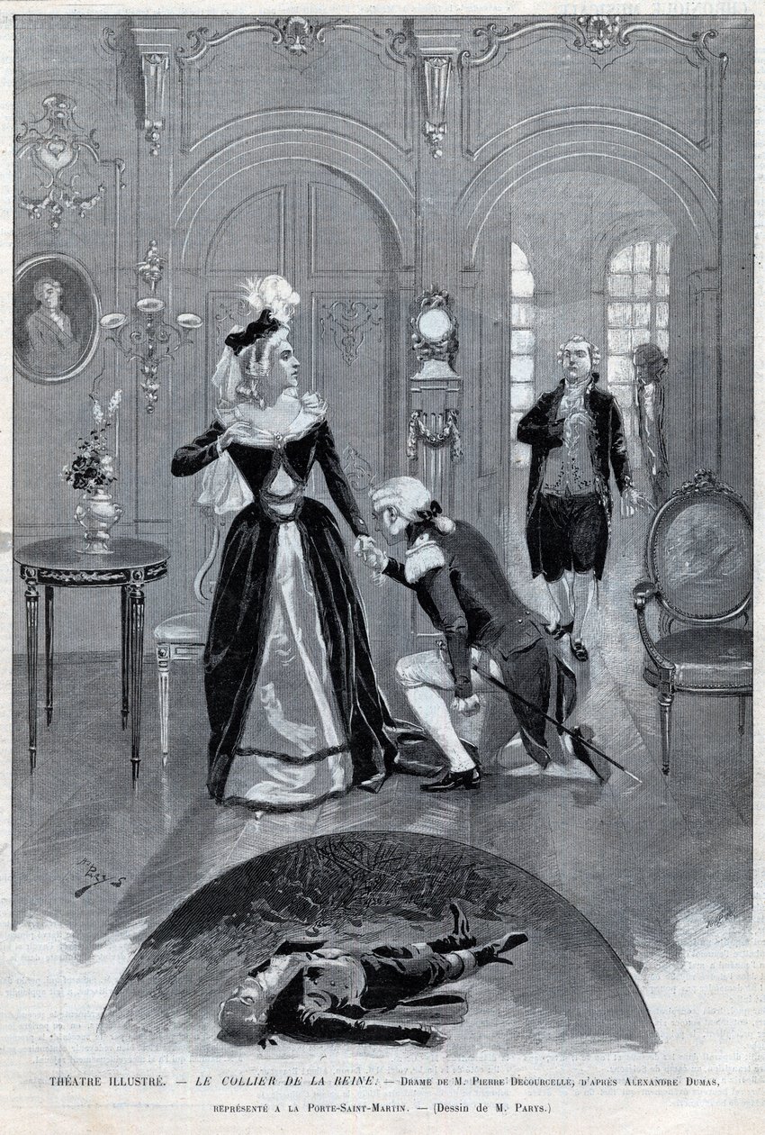 Théâtre illustré - « Le collier de la Reine » (Affaire) drame de Pierre Decourcelle par Alexandre Dumas père - « Le collier de la Reine » pièce en 5 actes et 13 tableaux, Paris, 31 janvier 1895, Théâtre de la Porte-Saint-Martin - Unknown artist