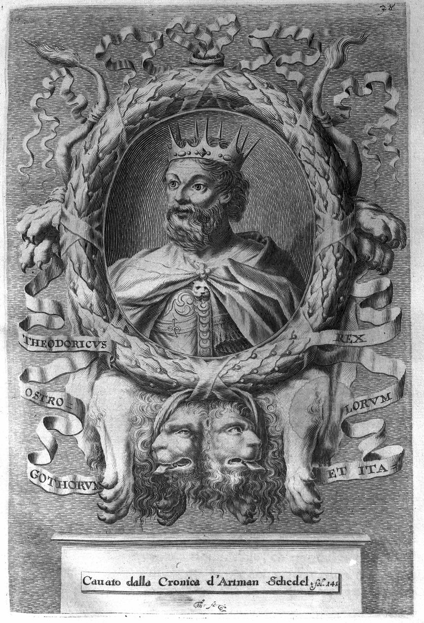 Théodoric Ier le Grand (v. 454-526), roi des Ostrogoths (474-526) et fondateur du royaume ostrogoth en Italie. - Unknown artist