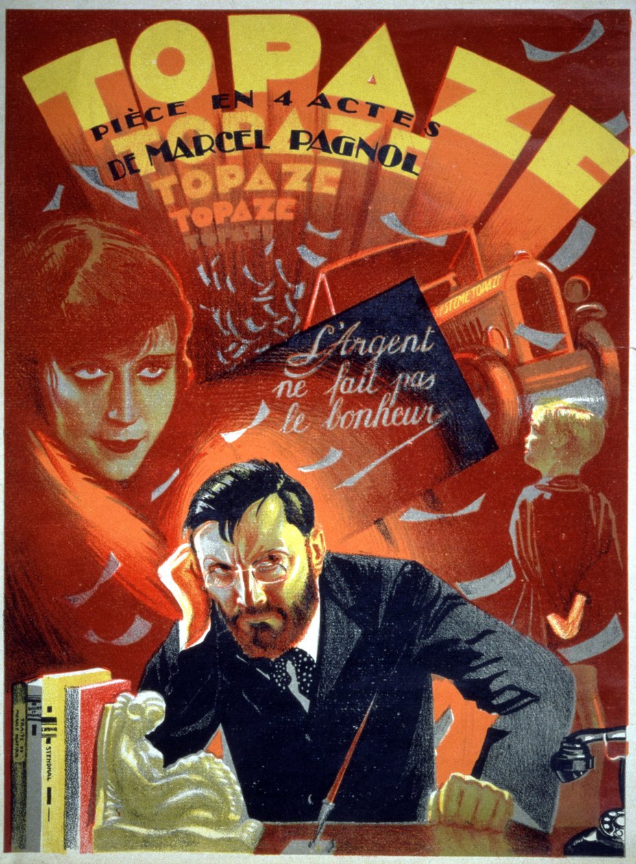 Topaze, pièce de théâtre de Pagnol, vers 1930-1940 (affiche) - Unknown Artist