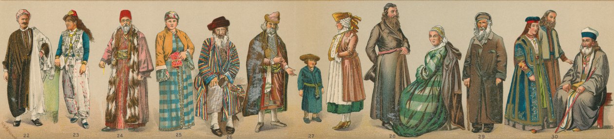 Costumes traditionnels du peuple juif, tiré de l