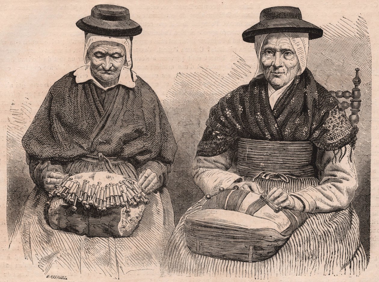 Deux dentellières au Puy-en-Velay (Haute-Loire) Auvergne, France - Unknown