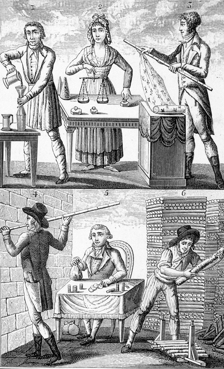 Utilisation de nouveaux poids et mesures en 1795 - Unknown artist