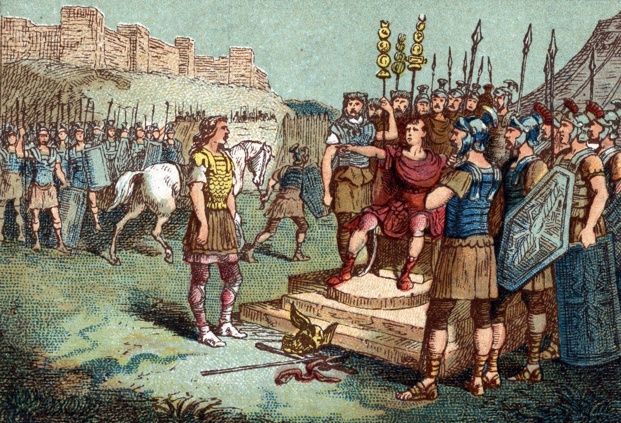 Vercingétorix, chef gaulois, se rend à Jules César en 52 av. J.-C. - Unknown artist