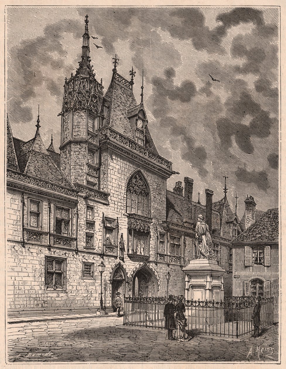 Vue de la rue du Palais Jacques Cœur à Bourges, France - Unknown