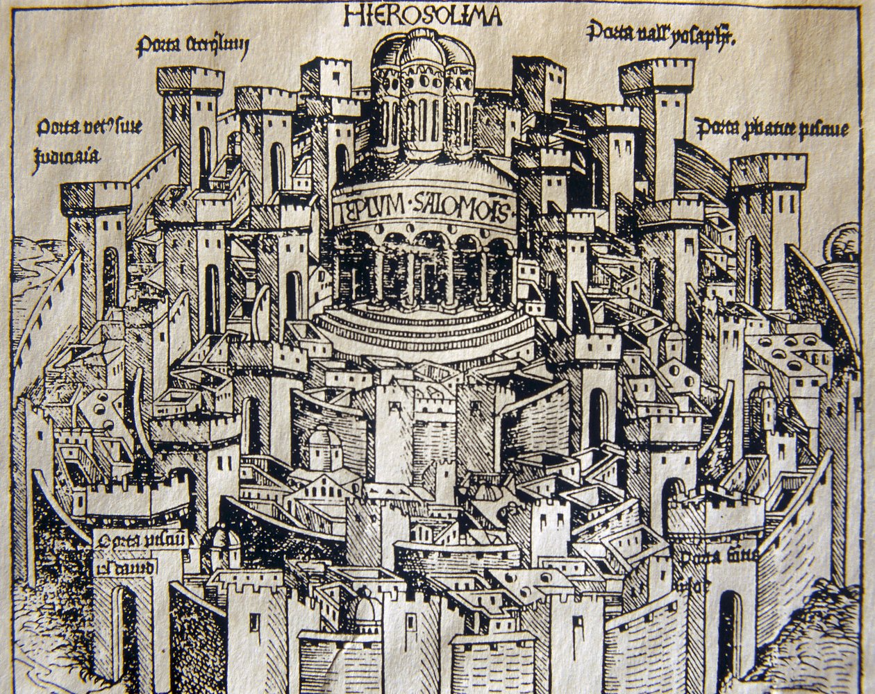 Vue de Jérusalem au Moyen Âge - Unknown artist