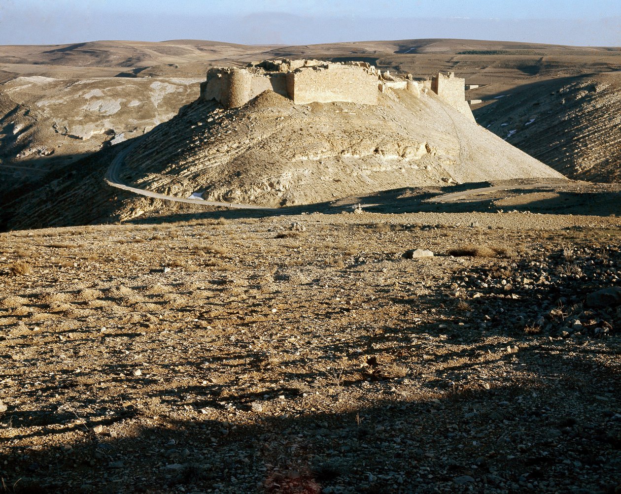 Vue de Karac el Chobac, château croisé du côté est de l