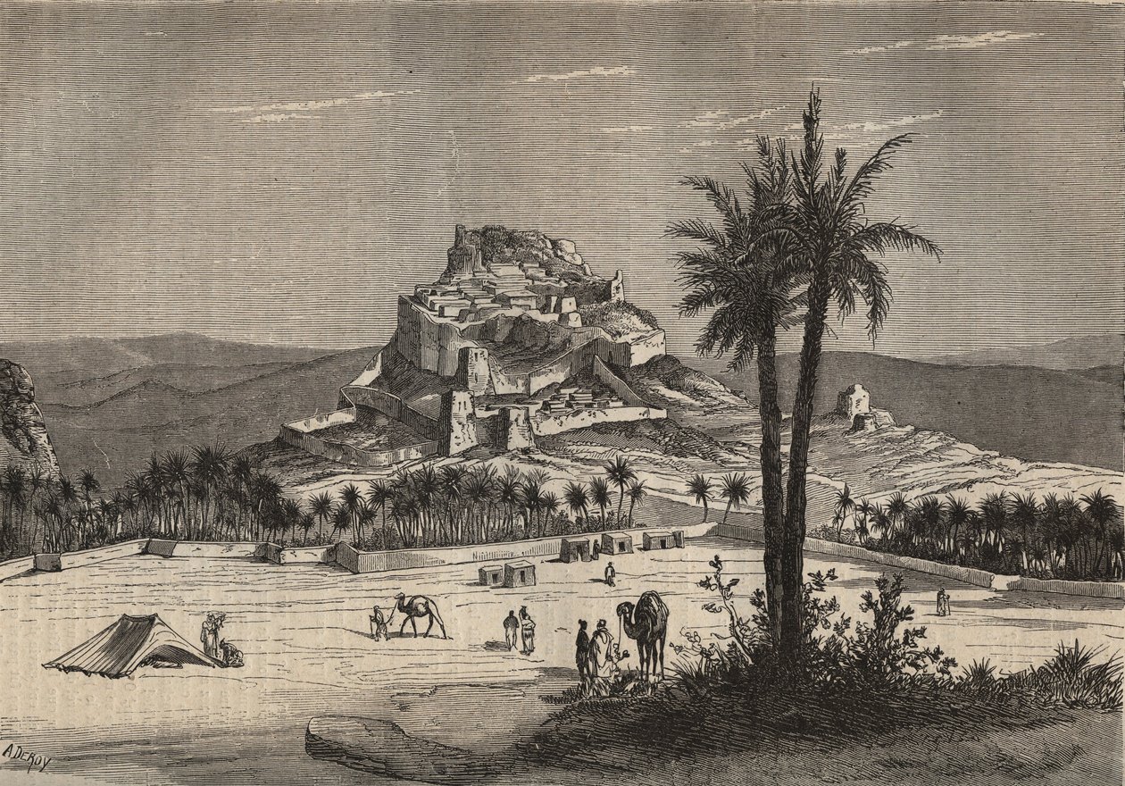 Vue de Oued el Golea (El Menia ou El Menea anciennement El Golea) en Algérie au sud de la province d