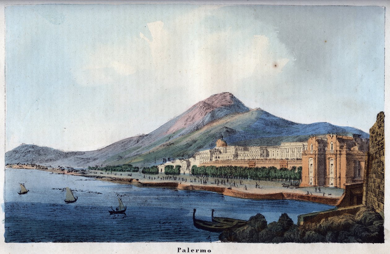 Vue de Palerme au XIXe siècle (gravure de 