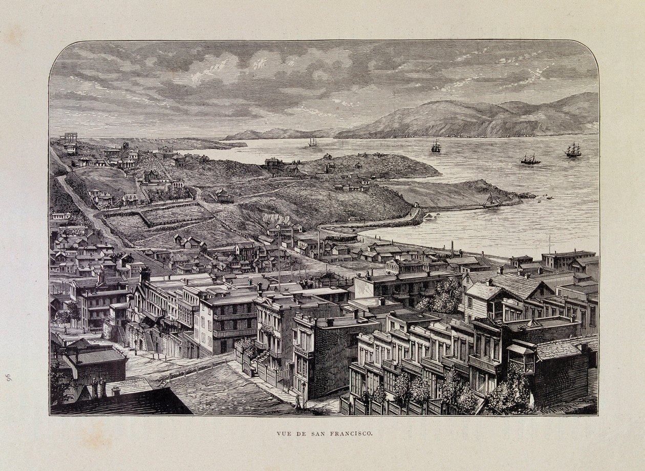 Vue de San Francisco au XIXe siècle - Unknown artist