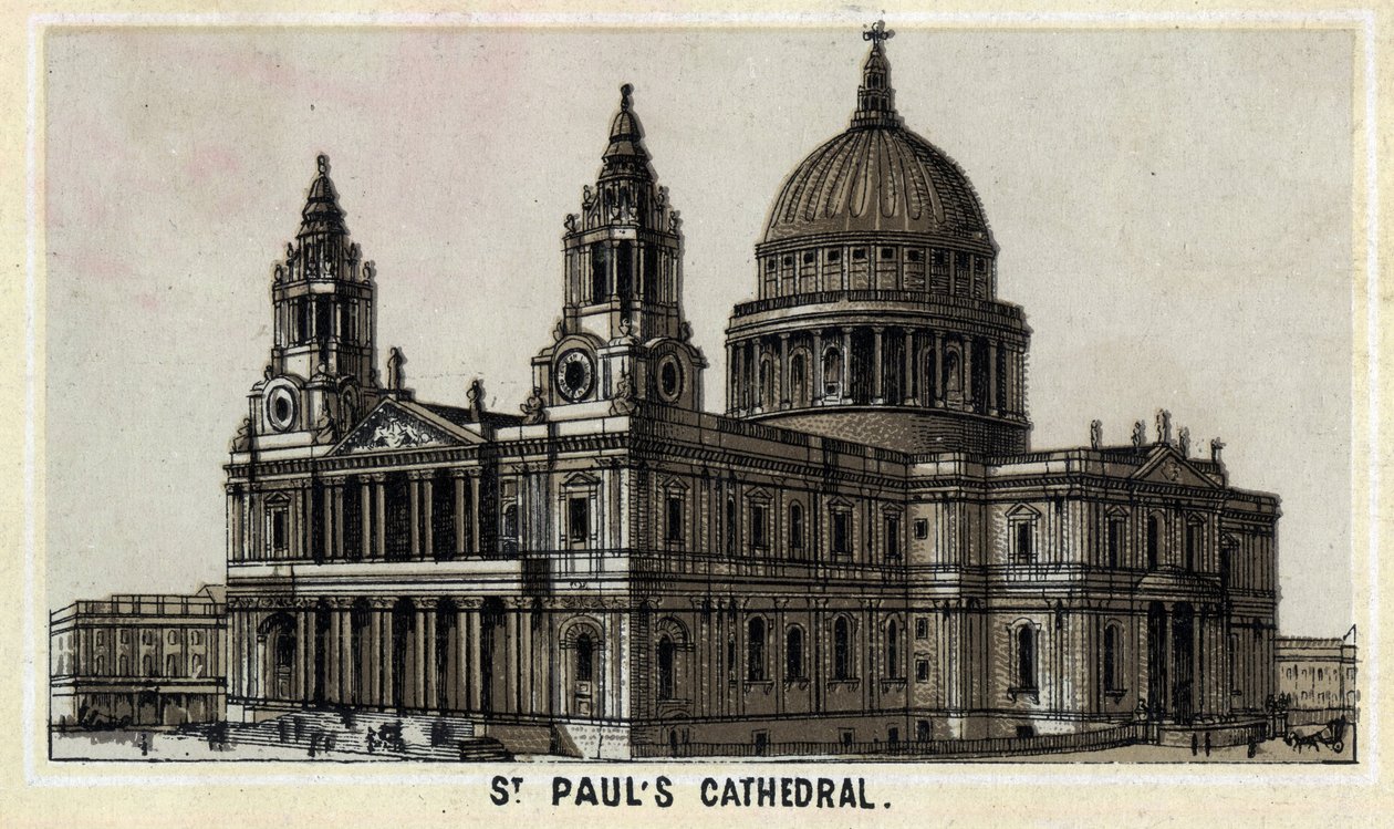 Vue de la cathédrale Saint-Paul à Londres, Angleterre - Unknown artist