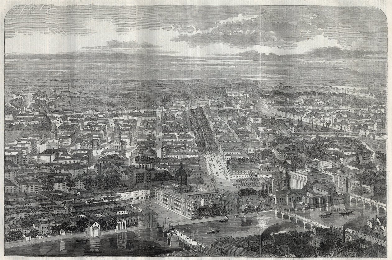 Vue de la ville de Berlin en 1858. - Unknown artist
