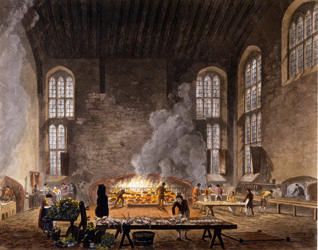 Vue des cuisines de Christ Church, Université d