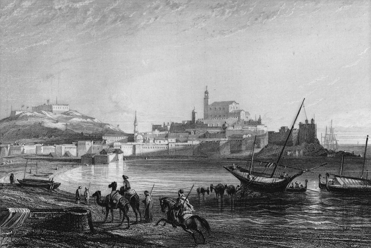 Vue du port de Bone près d