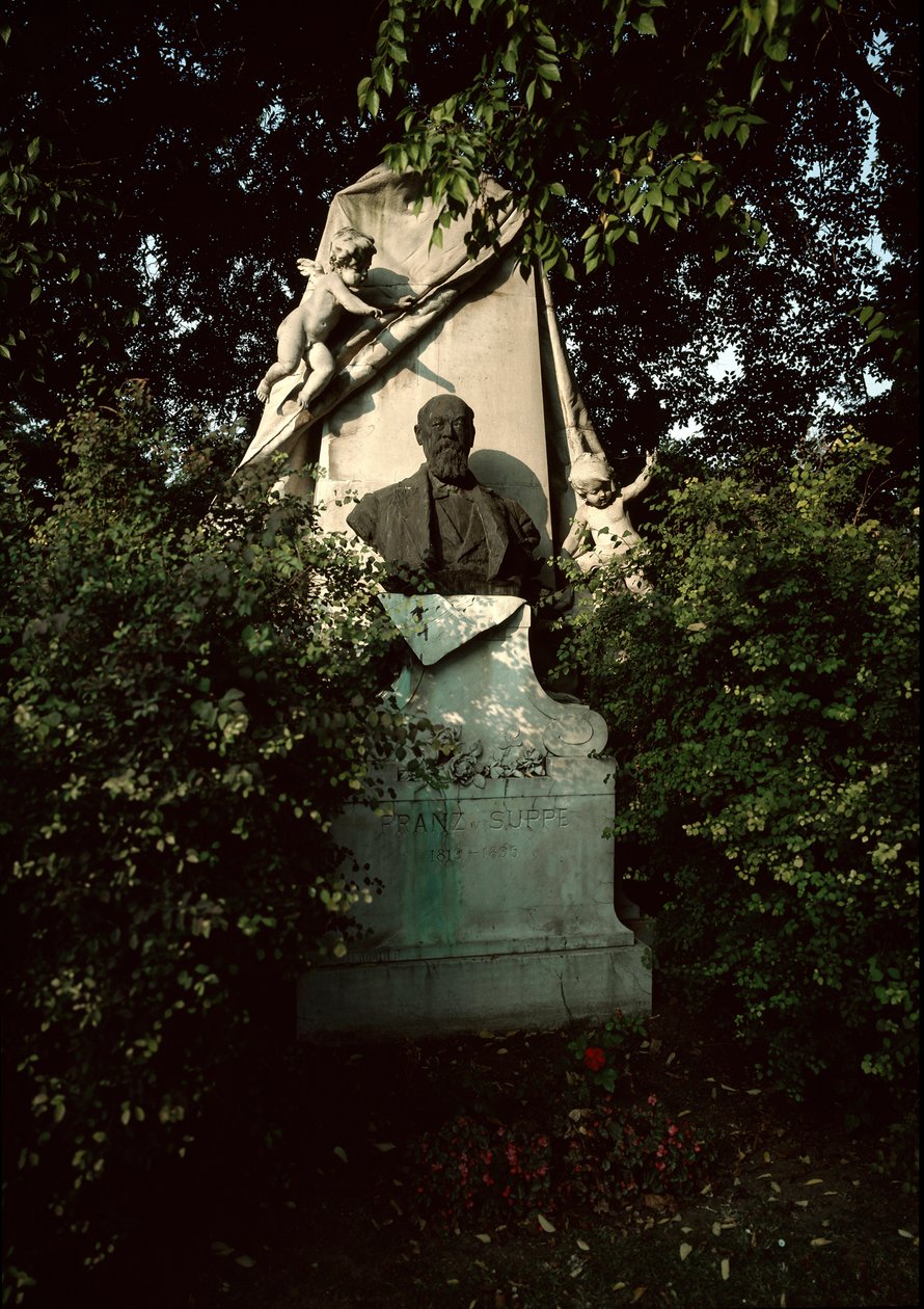 Vue de la tombe du compositeur autrichien Franz von Suppe (1819-1895) - Unknown artist