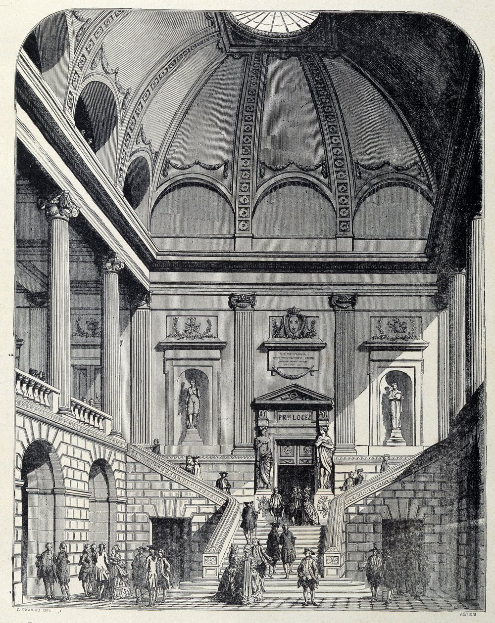 Vue du vestibule et de l
