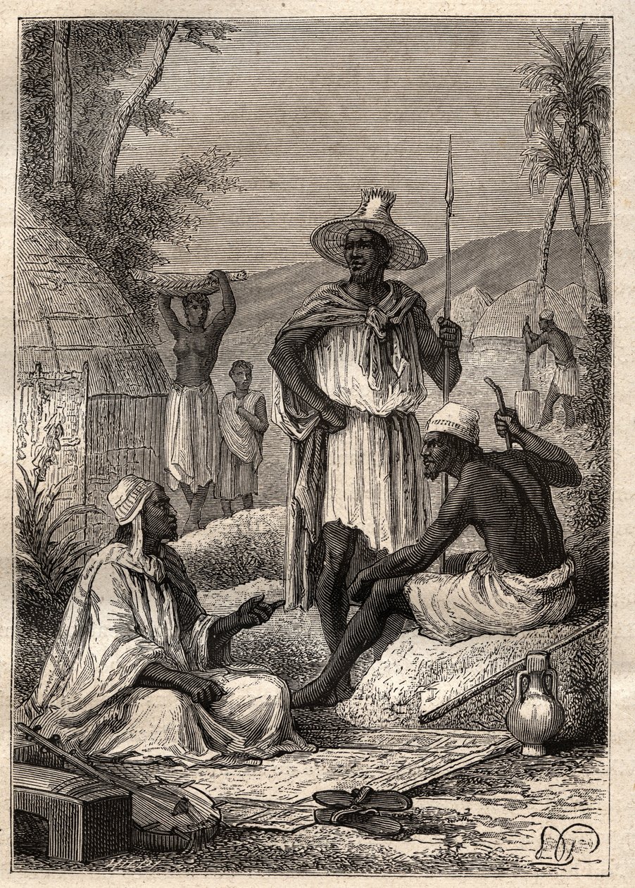 Voyage (1795) de Mungo Park (1771-1806) à Djoliba (Niger) : indigènes du Sénégal - illustration tirée de 