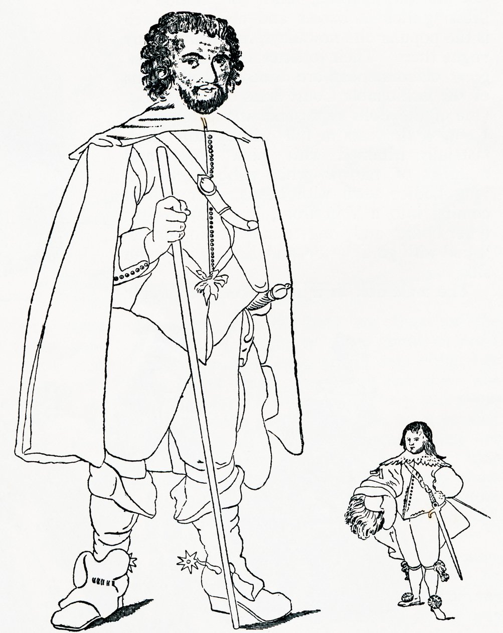 Walter Parsons et Sir Jeffrey Hudson, extrait du Strand Magazine publié en 1894. - Unknown artist