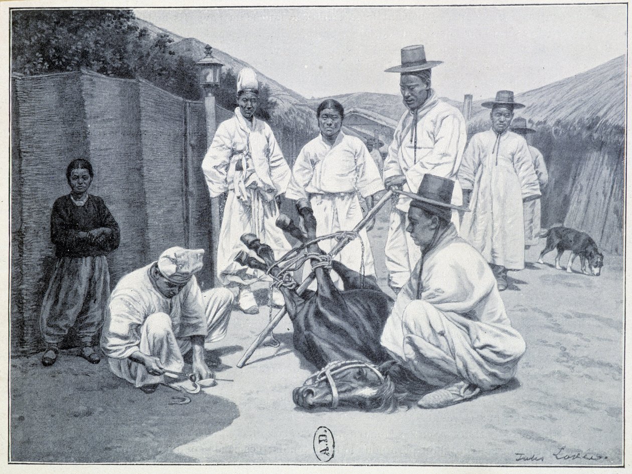 Façon de chercher un cheval en Corée - Unknown artist