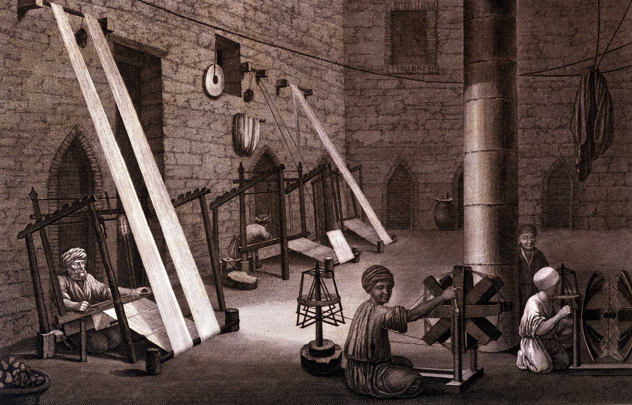 Tissage en Égypte au 19ème siècle - Unknown artist