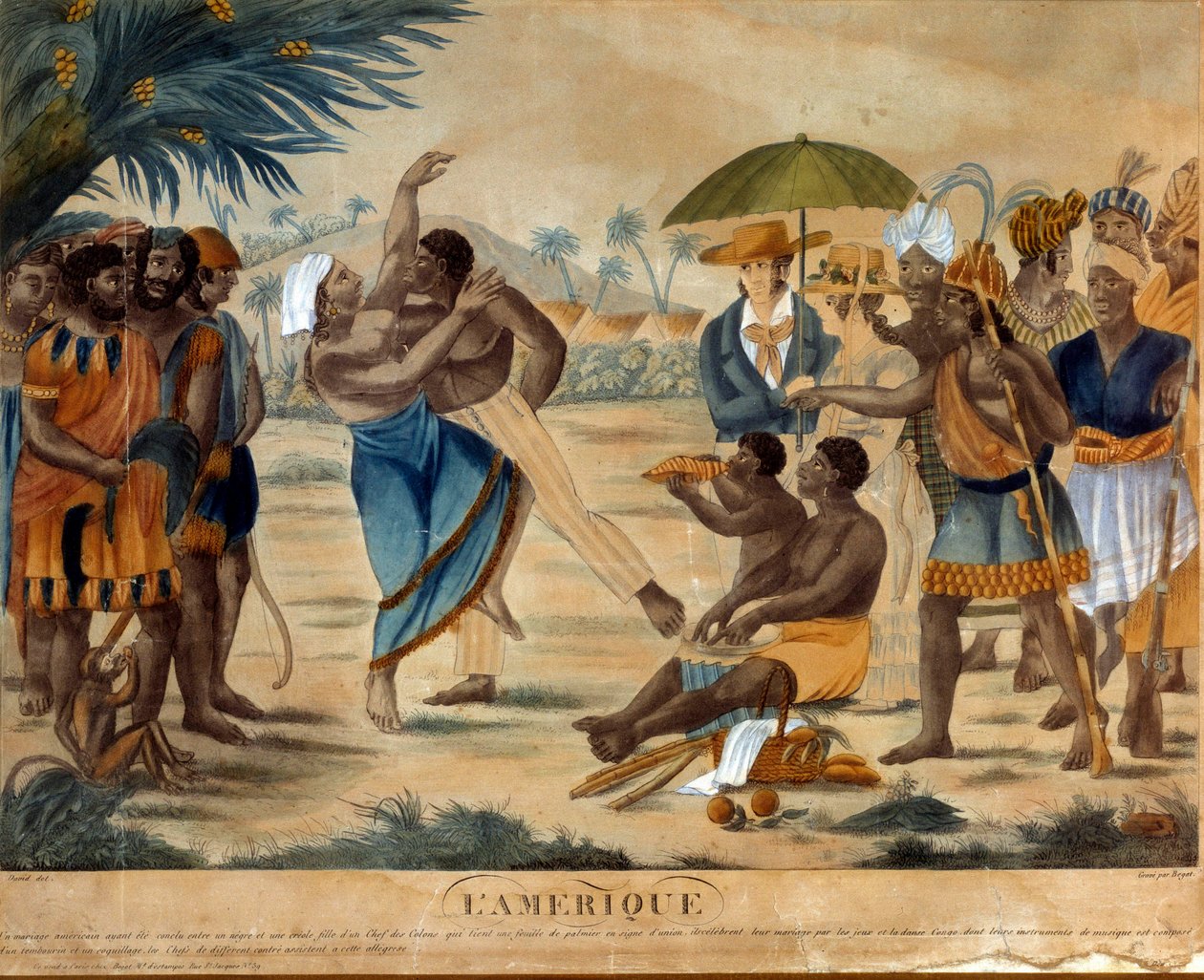 Mariage entre un noir et une créole - Unknown artist