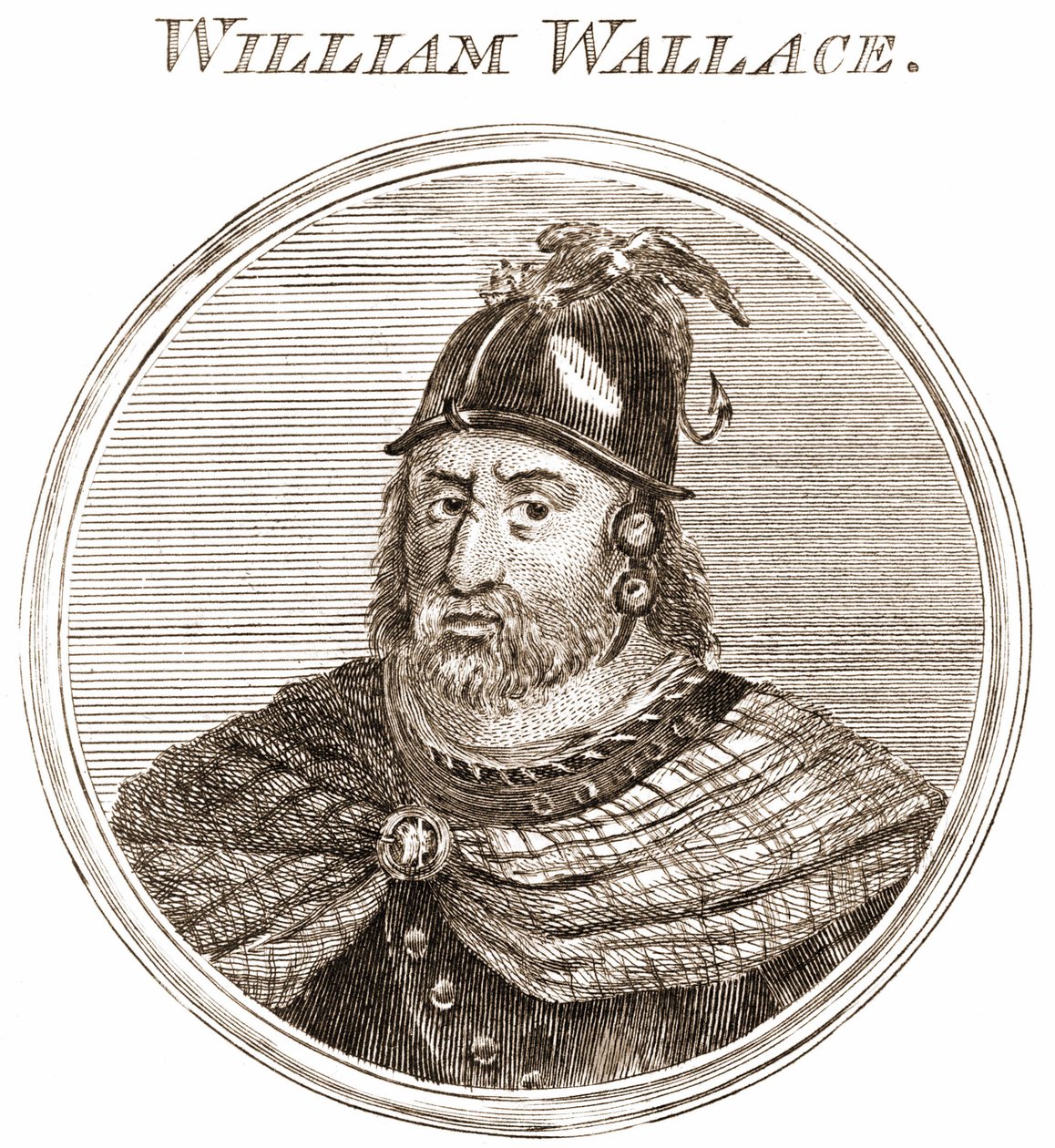 William Wallace. Chef écossais 1270-1305. Gravure du XIXe siècle - Unknown artist