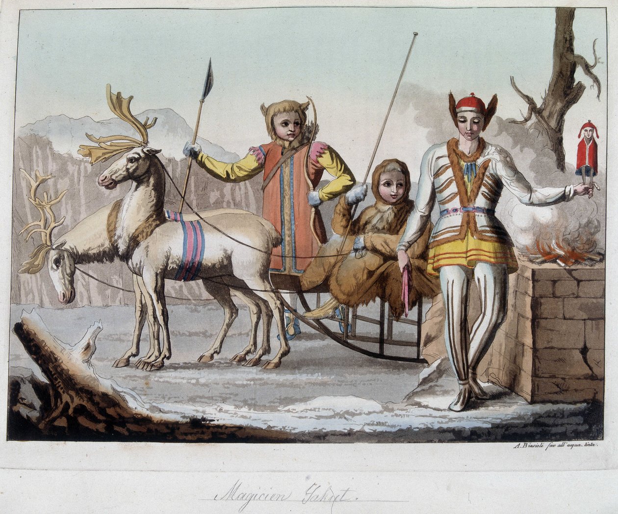 Sorcier Yakut, Sibérie. Dans Le costume ancien et moderne - Unknown artist