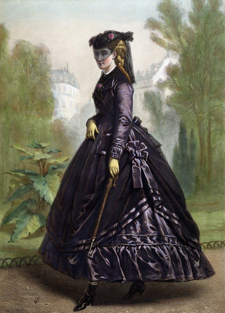 Jeune femme en vêtements stricts et sombres (veuve) - Unknown artist