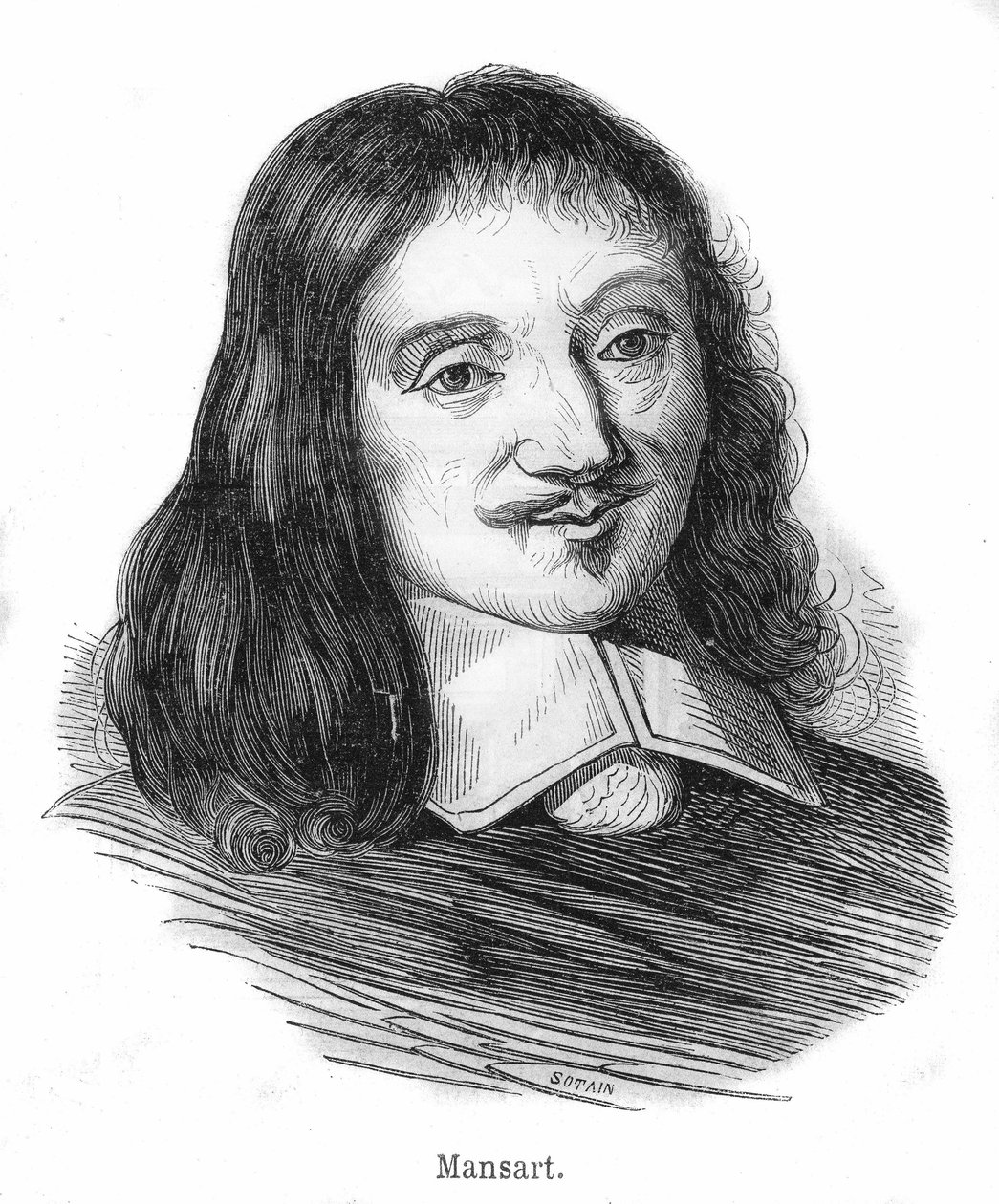 Portrait de François Mansart (1598-1666), architecte français. - Unknown artist
