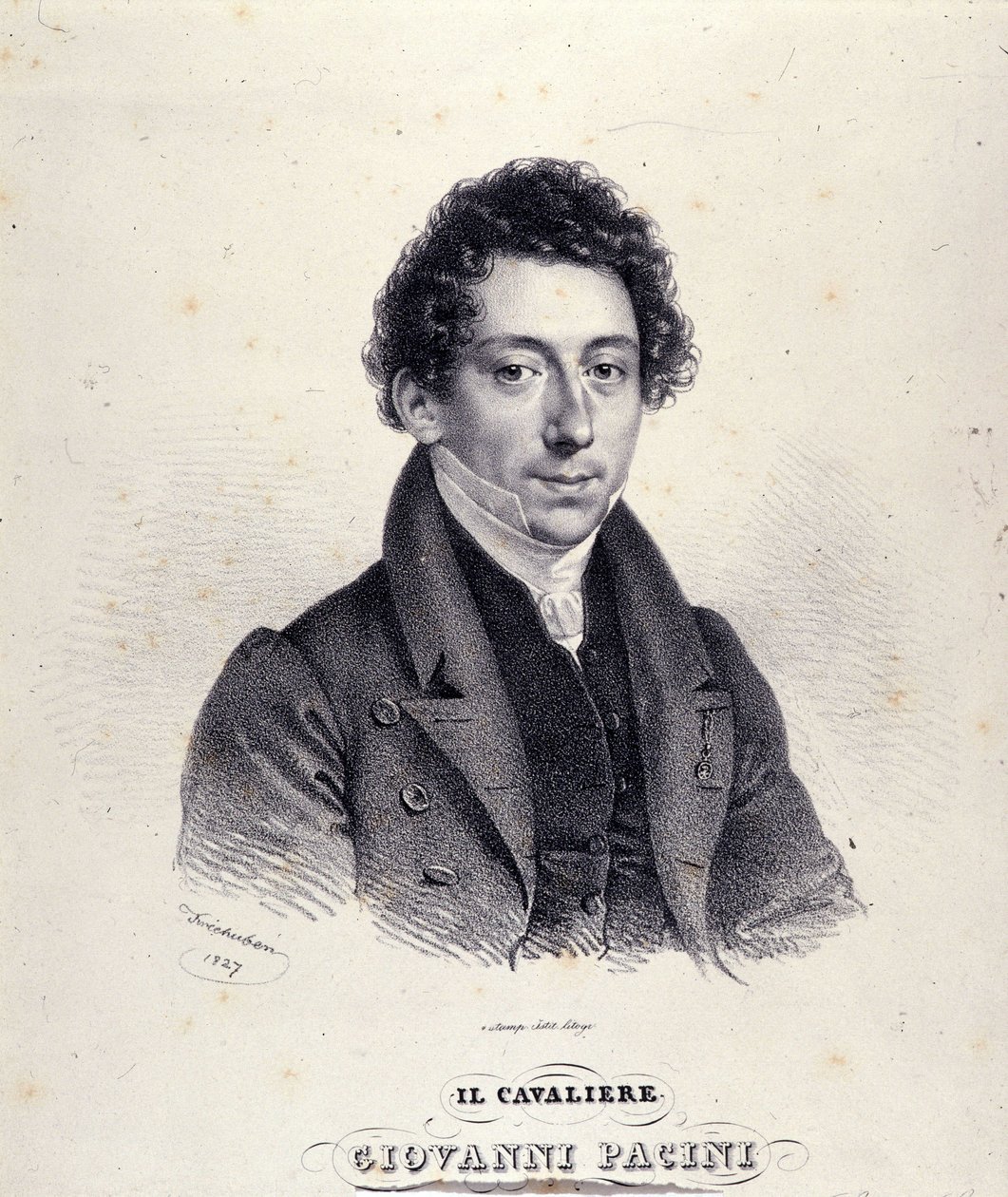 Portrait de Giovanni Pacini, compositeur italien (1796-1867) - Unknown artist
