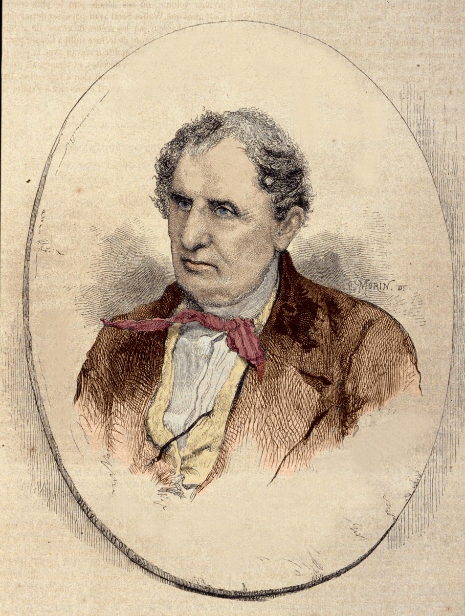 Portrait de James Fenimore Cooper (1789-1851), romancier américain.