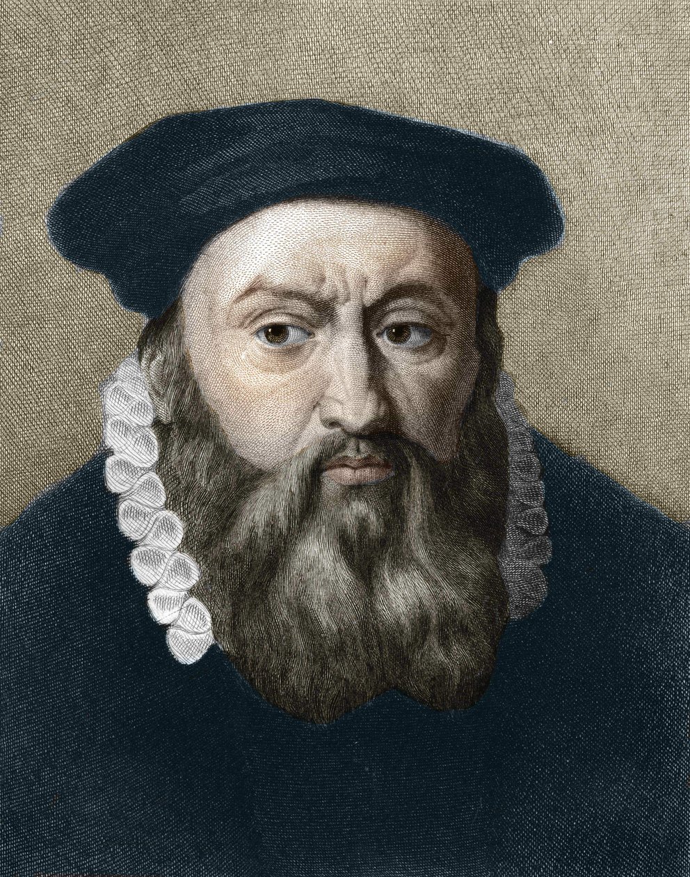 Portrait de Jean Calvin (1509-1564), réformateur religieux et écrivain français. - Unknown artist