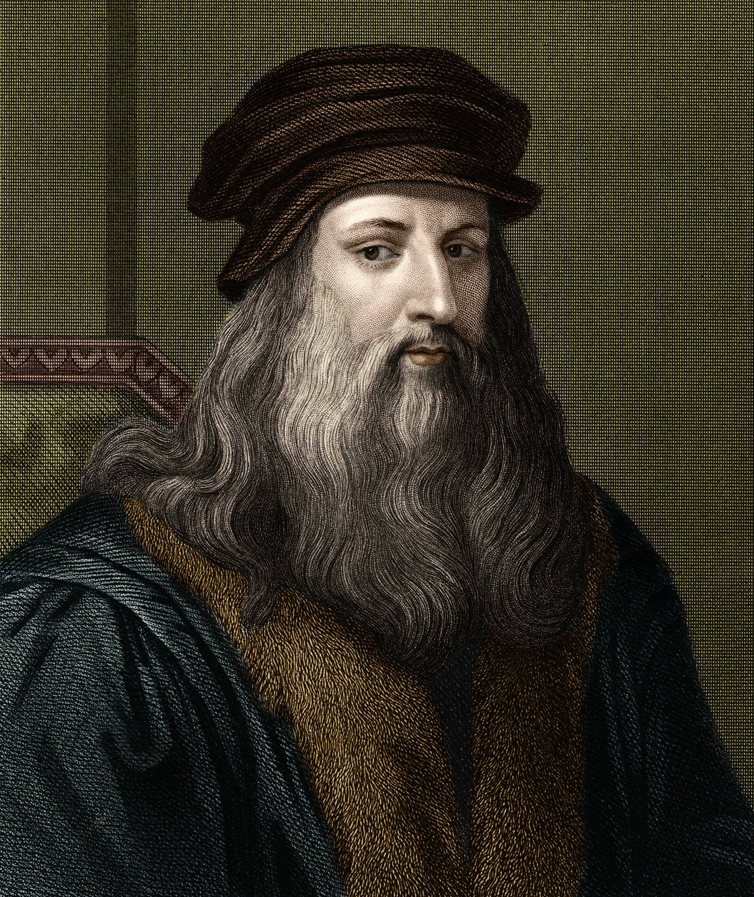 Portrait de Léonard de Vinci (1452-1519) (Leonardo da Vinci), peintre italien. - Unknown artist