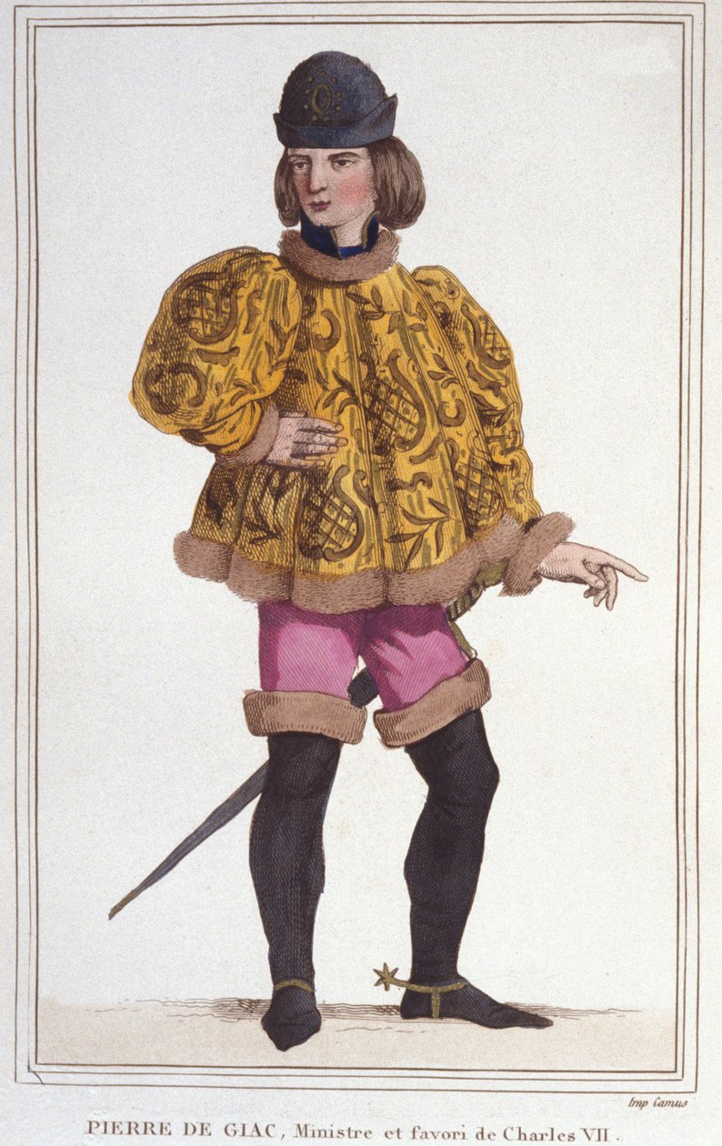 Portrait de Pierre de Giac, favori de Charles VII, ministre et surintendant des finances. Gravure de 1830 - Unknown artist