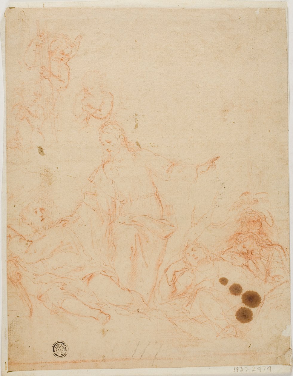 Le Christ réprimande un disciple dans le jardin - Unknown Italian
