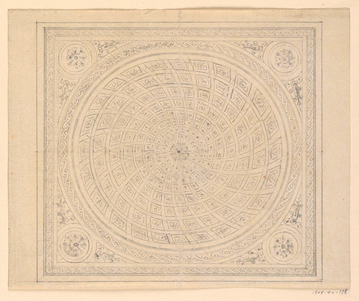 Dessin, conception du plafond, 1815-22 - Unknown artistUnknown artist