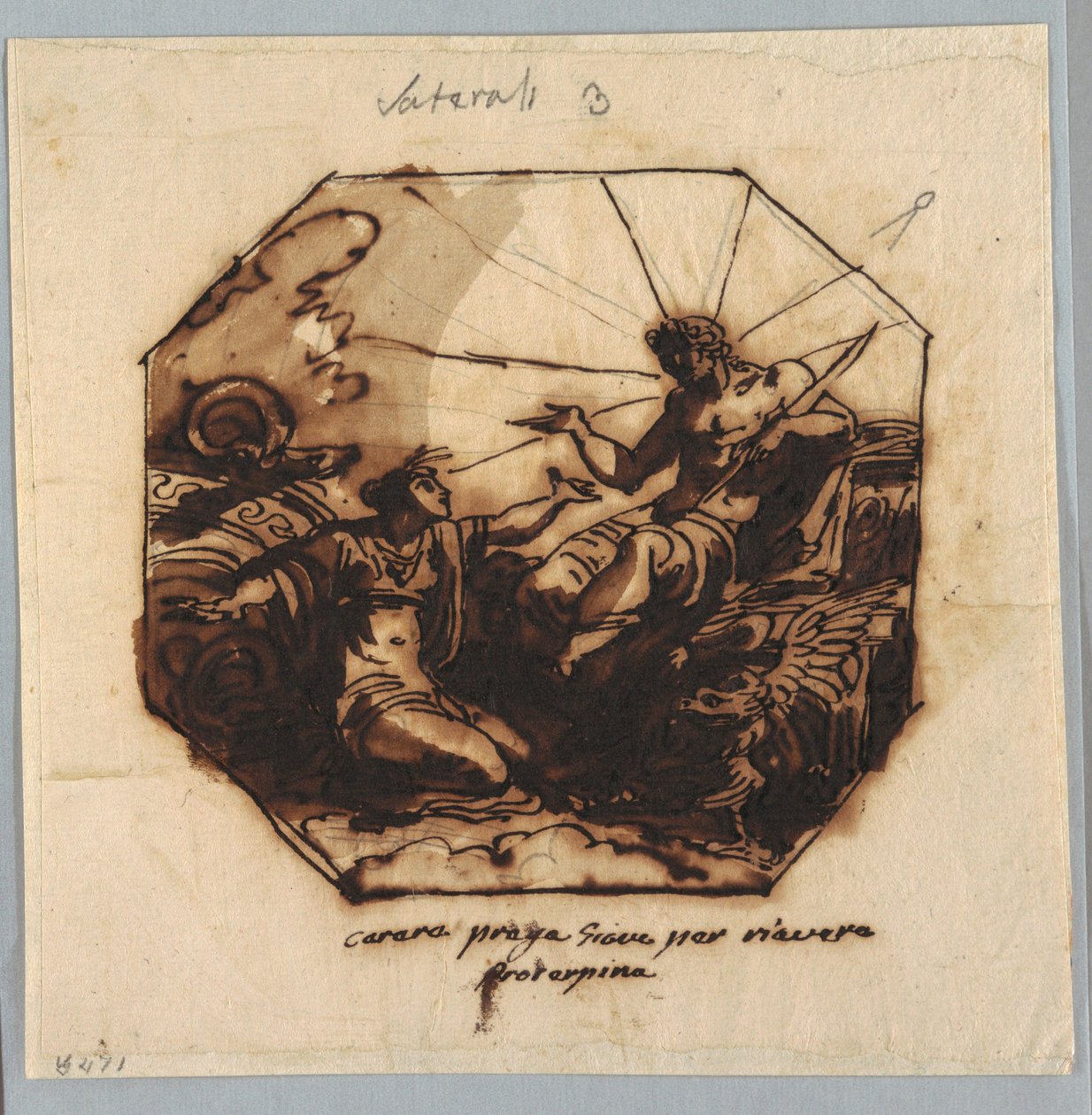 Dessin, Cérès demande à Jupiter le retour de Proserpina, 1812 - Unknown artistUnknown artist