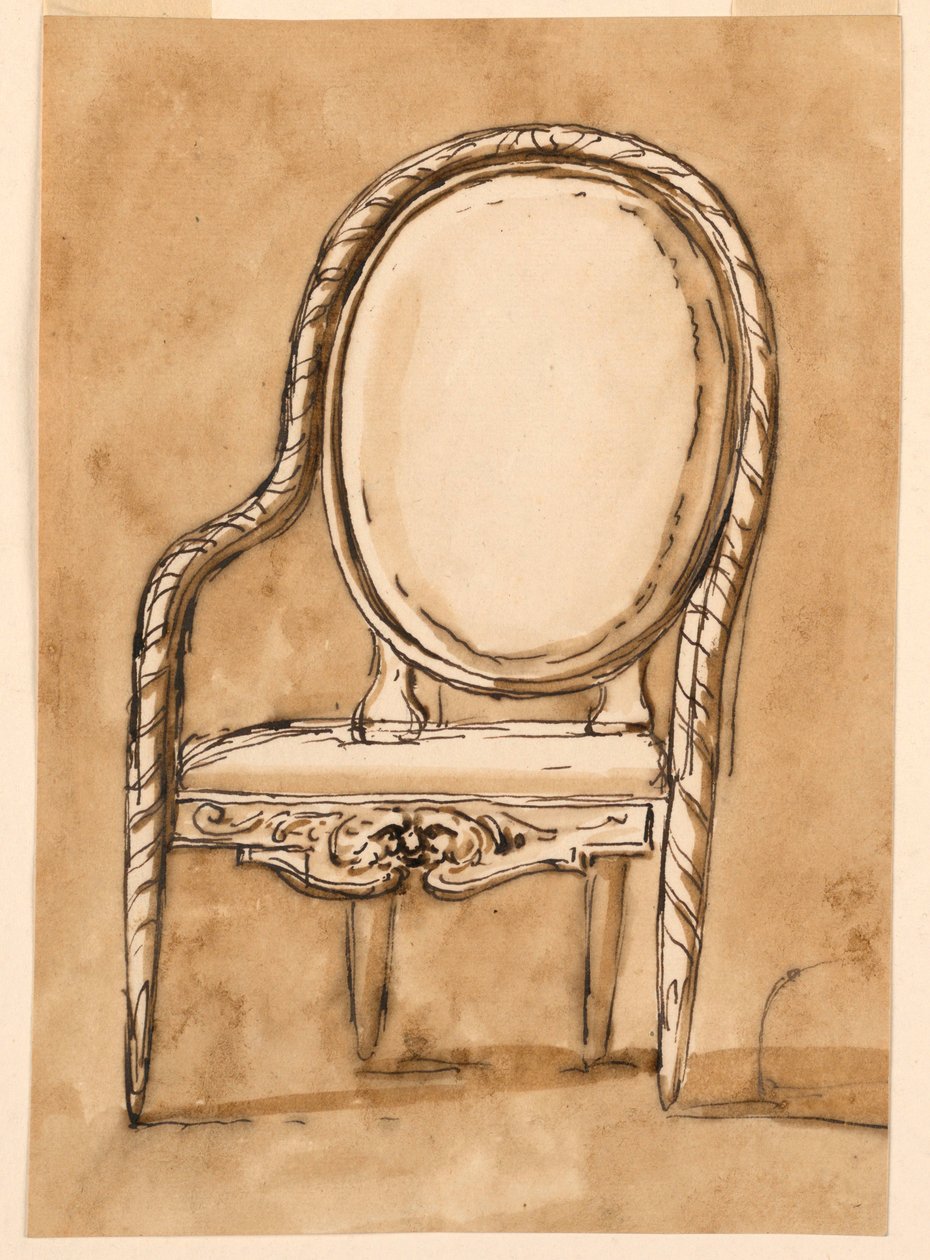 Dessin, chaise, 1780-1790 - Unknown artistUnknown artist