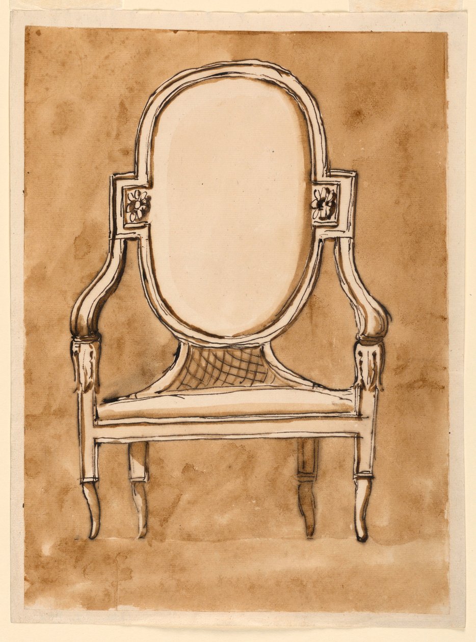 Dessin, chaise, 1780-90 - Unknown artistUnknown artist