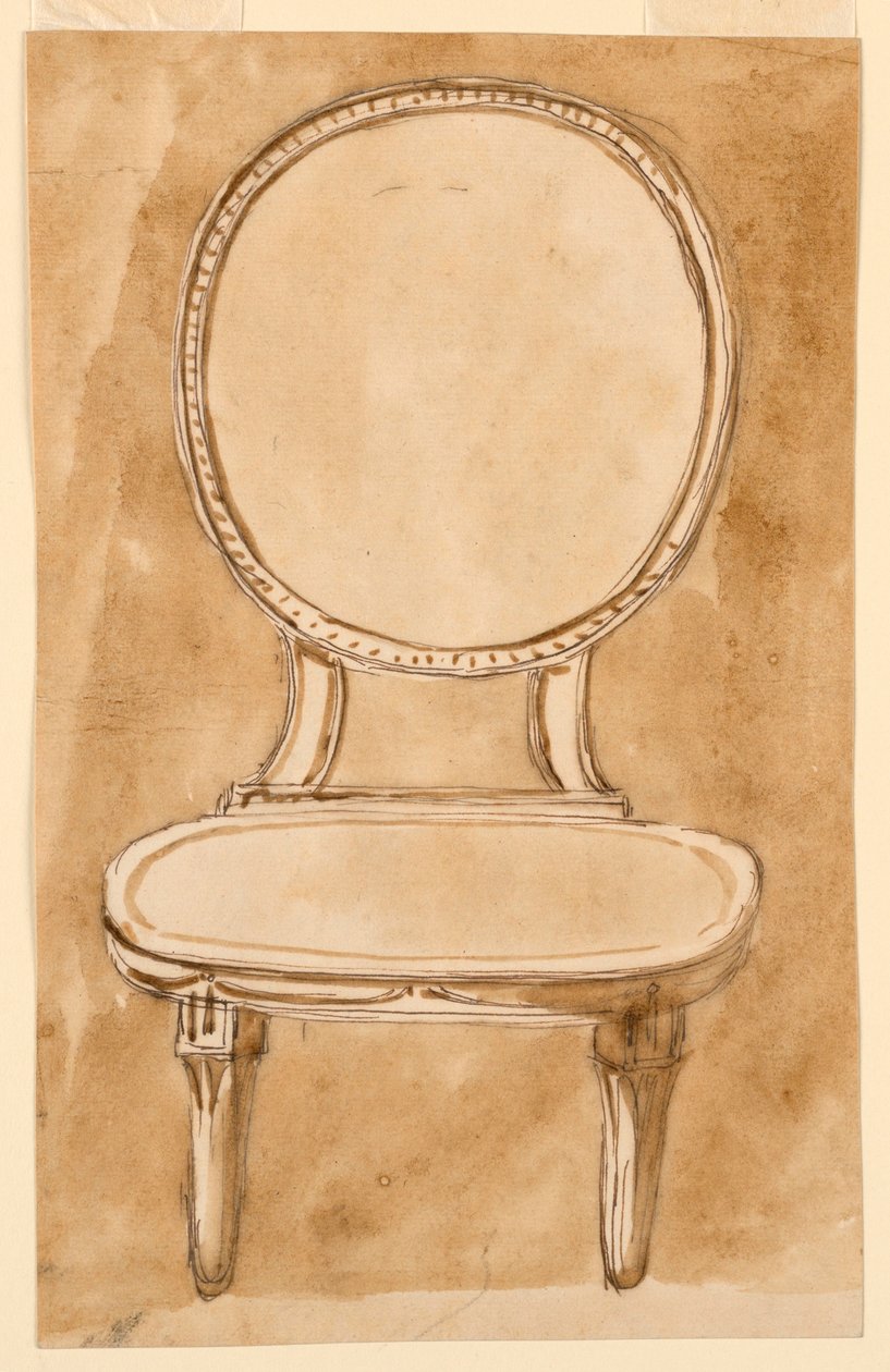 Dessin, chaise, 1780-90 - Unknown artistUnknown artist