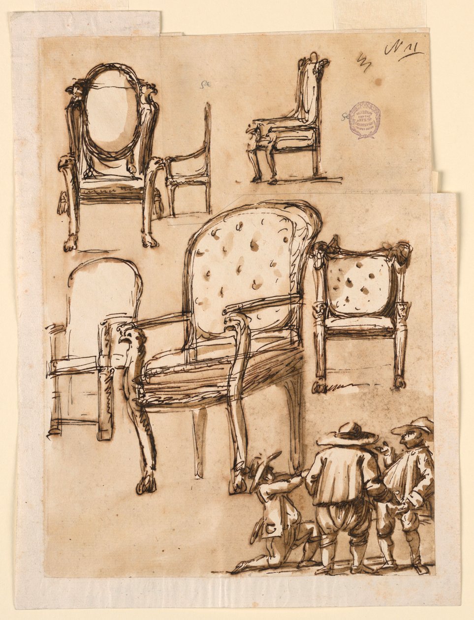 Dessin, chaises, 1780-1790 - Unknown artistUnknown artist