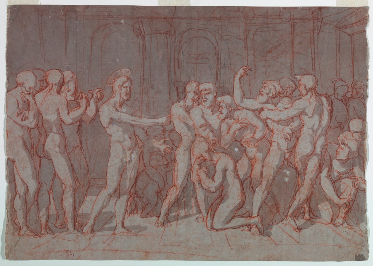 Dessin, Le Christ et la femme adultère, vers 1800 - Unknown artistUnknown artist