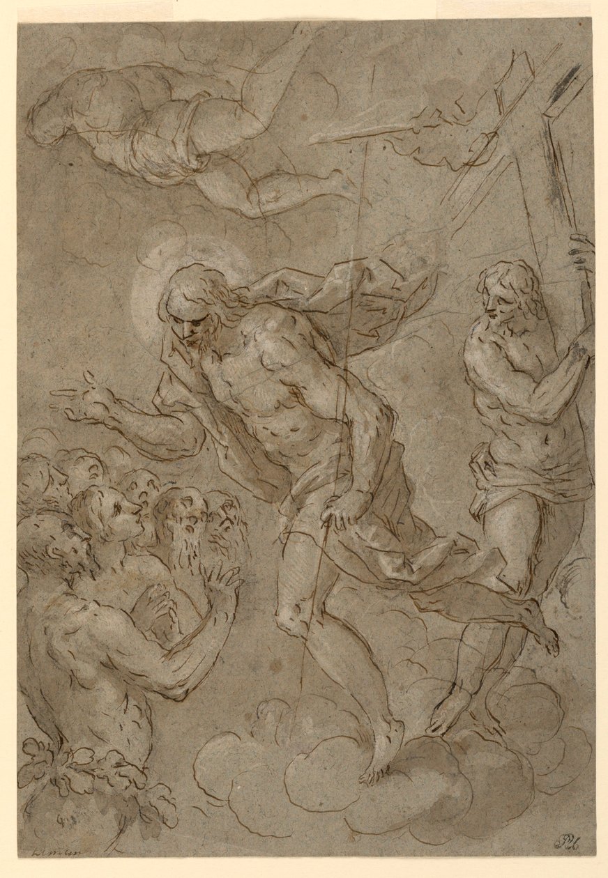 Dessin, Le Christ dans les limbes, 1625-1628 - Unknown artistUnknown artist