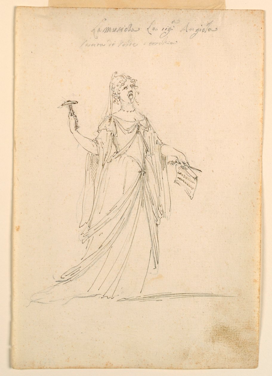 Dessin, création de costumes : Musique pour un ballet, vers 1720 - Unknown artistUnknown artist