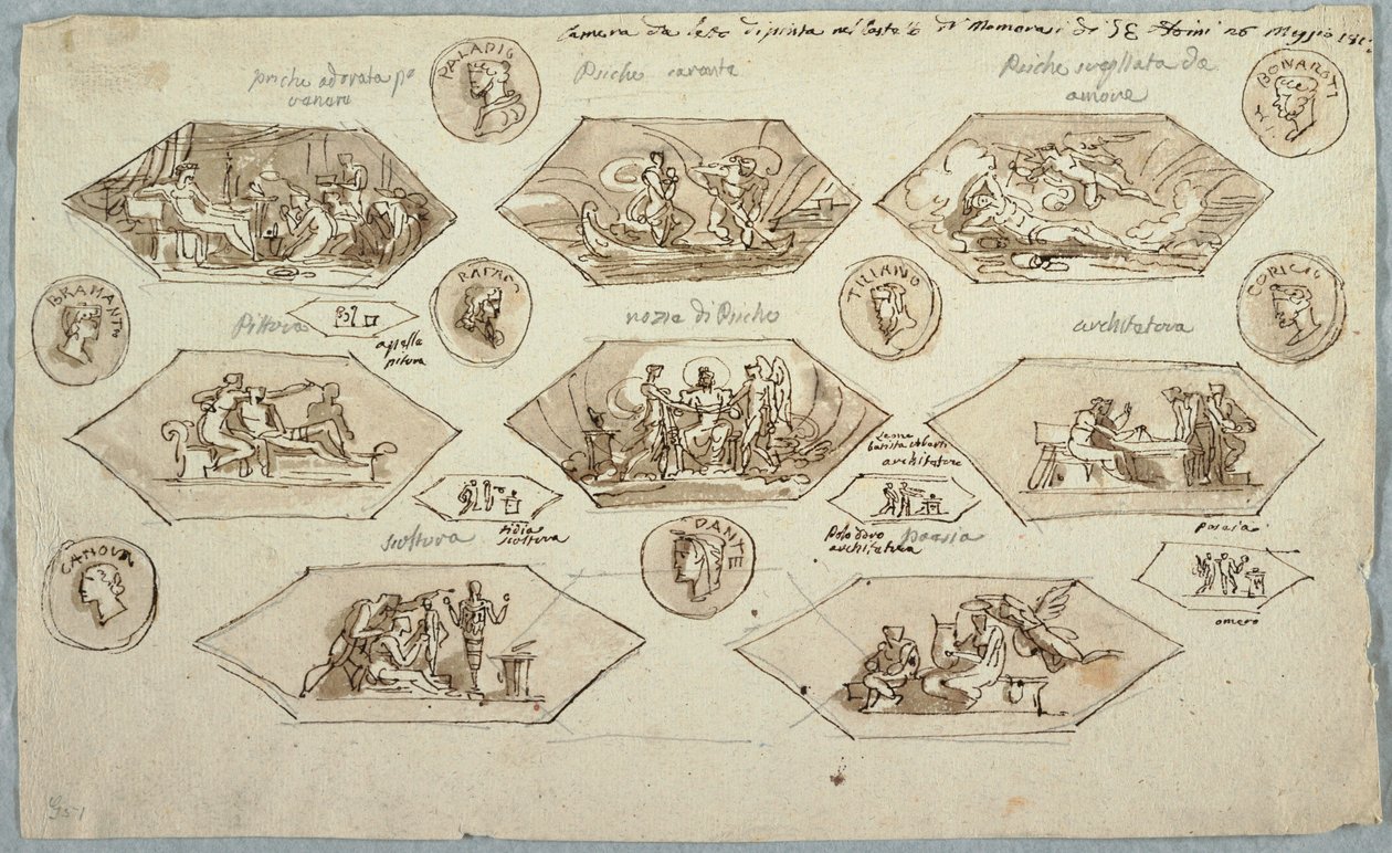 Dessin, Décoration du plafond d