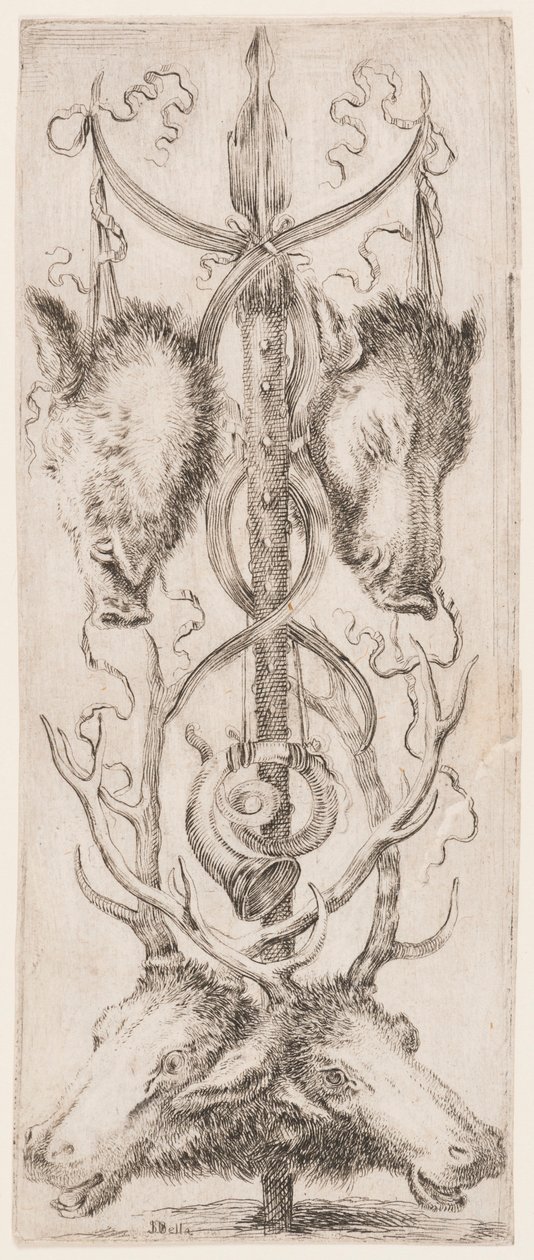 Estampe, ornements ou grotesques (ornement grotesque), vers 1653 - Unknown artistUnknown artist