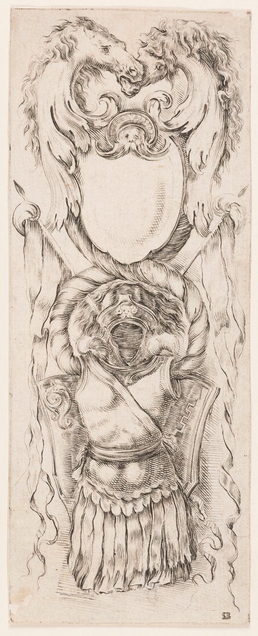 Estampe, ornements ou grotesques (ornement grotesque), vers 1653 - Unknown artistUnknown artist