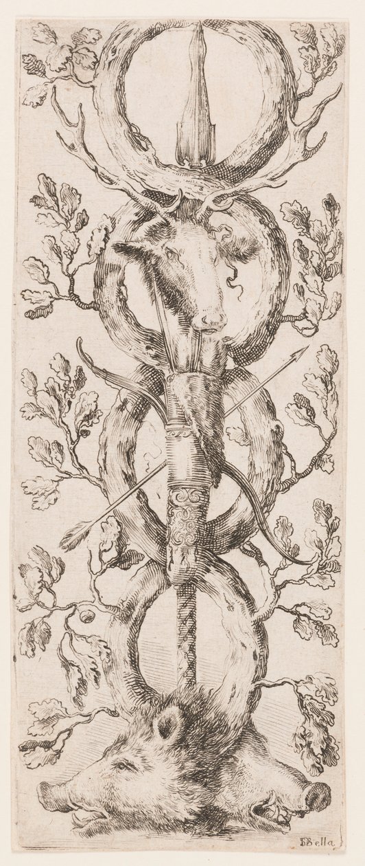 Estampe, ornements ou grotesques (ornement grotesque), vers 1653 - Unknown artistUnknown artist